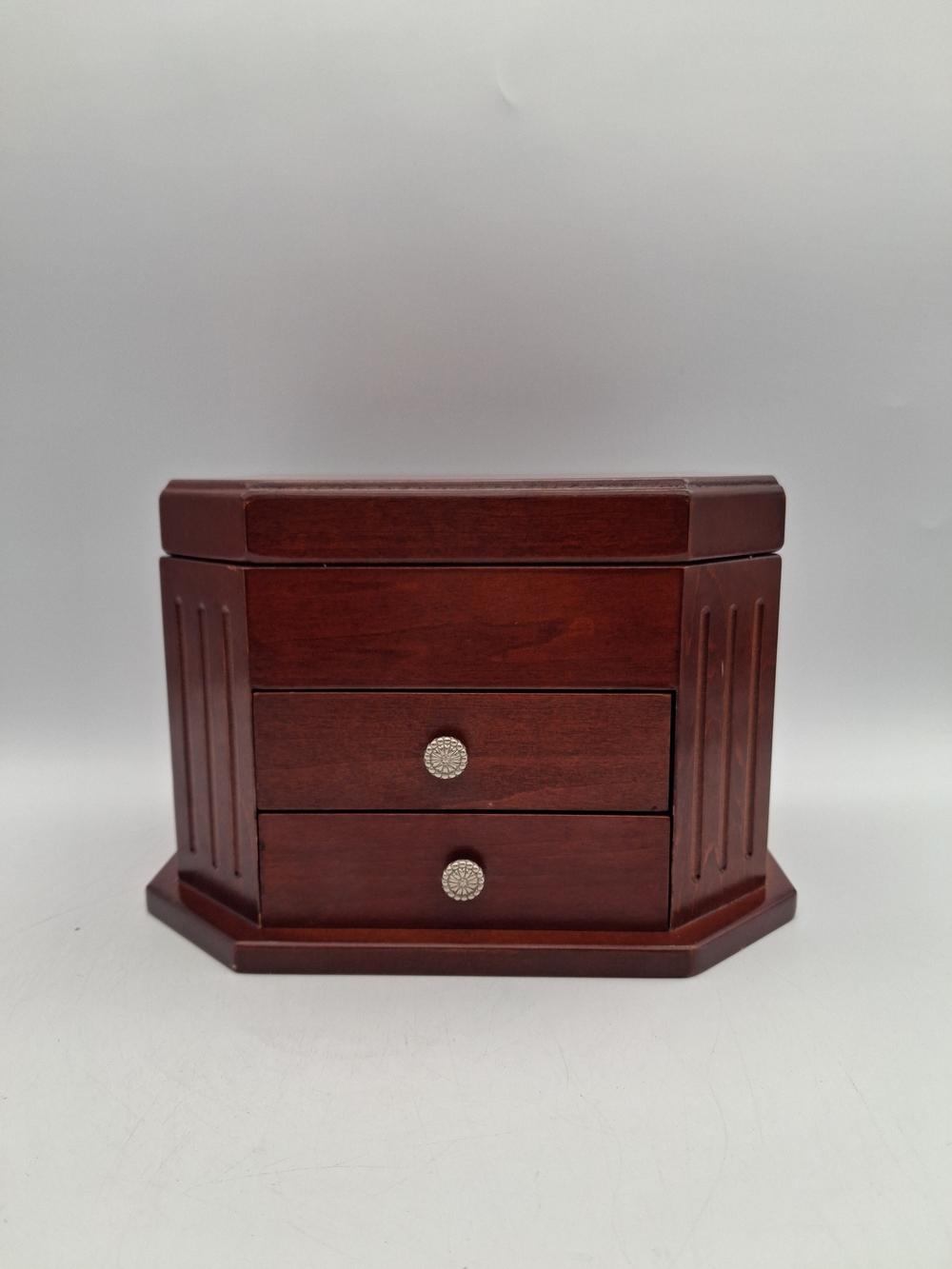 Bombay Classic Mahogany Wood Jewelry Organizer with Drawers No Key